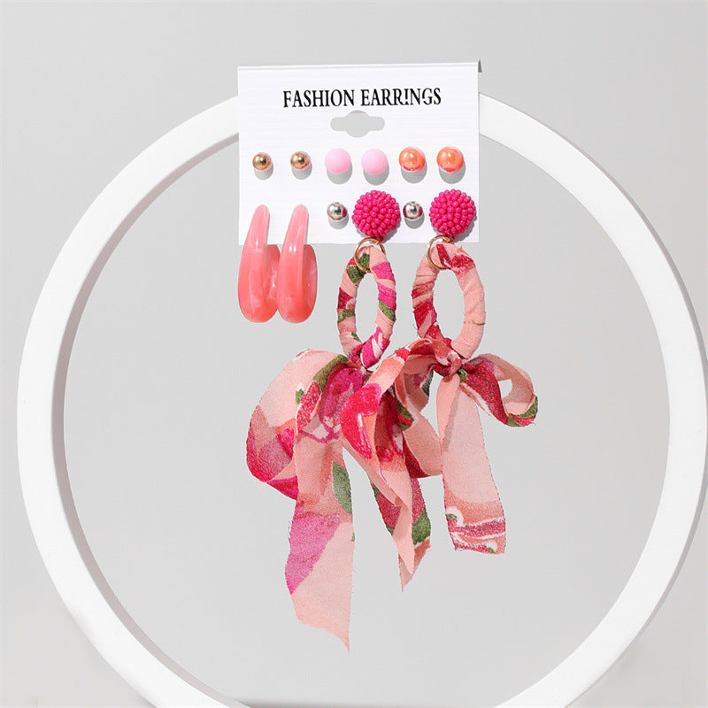 Conjunto de aretes de acrílico de color caramelo de joyería al por mayor