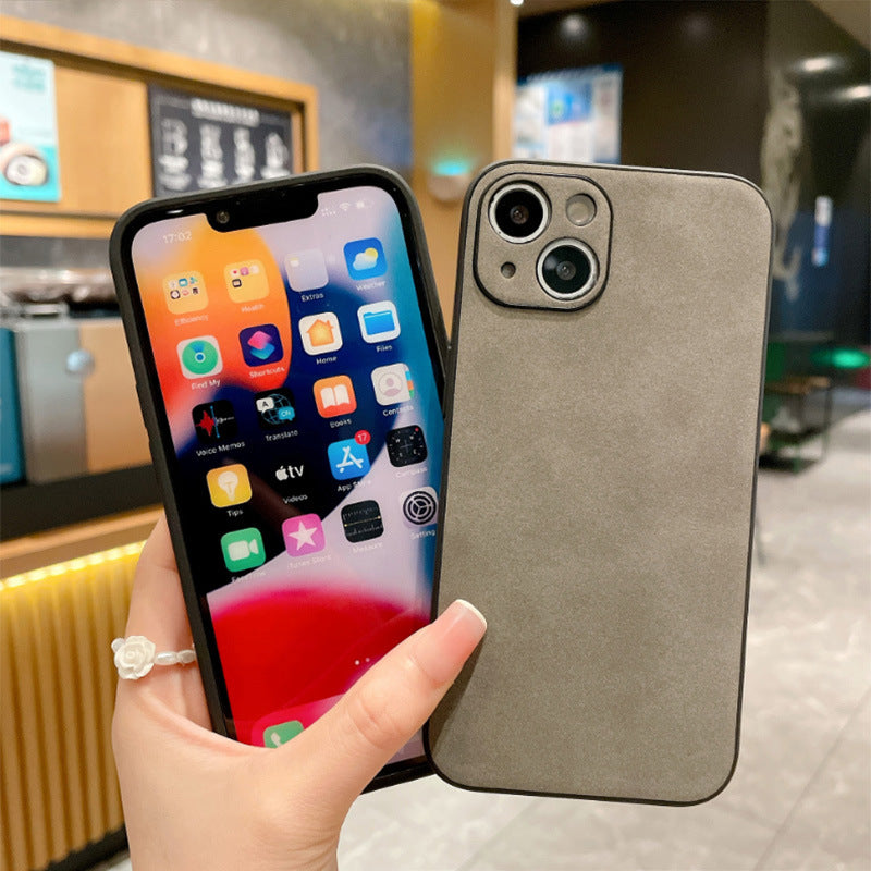 Wholesale Applicable To IPhone13ProMax Pure Color Sheepskin Case TPU