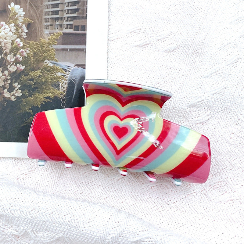 Wholesale Heart Acrylic Hair Clips