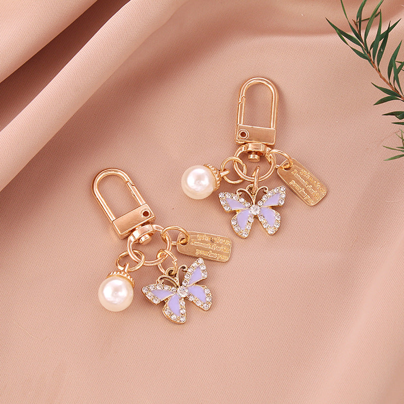 Llavero de mariposa de metal al por mayor