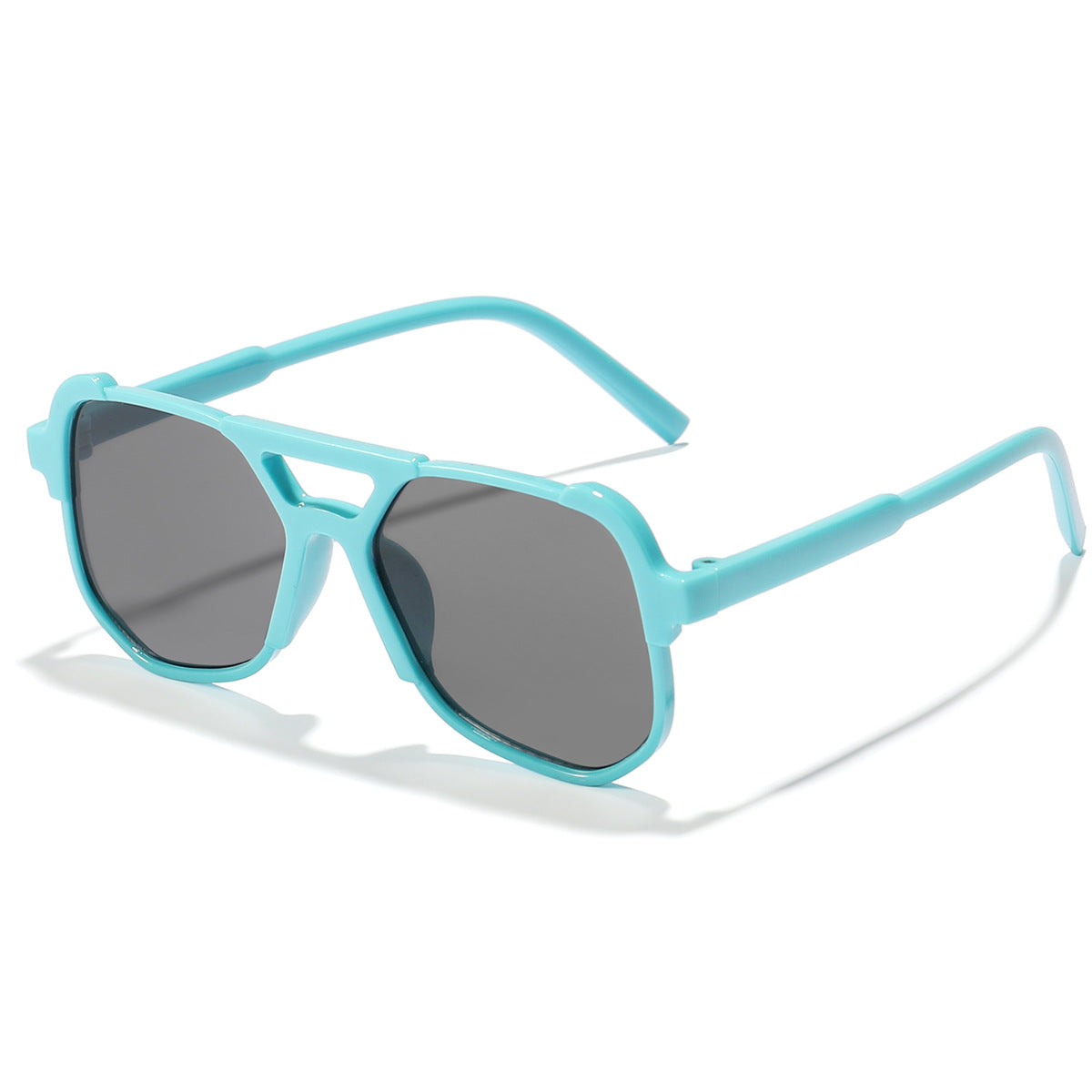 Wholesale Double Beam Square Frame PC Kids Sunglasses