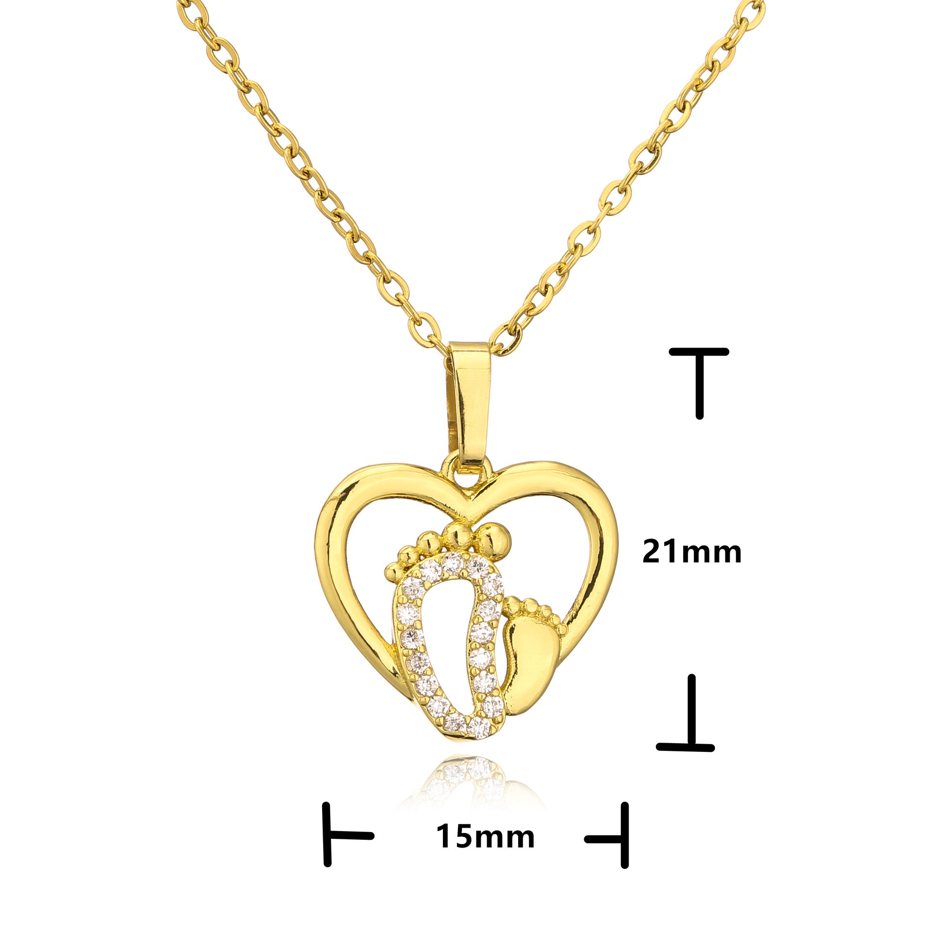Wholesale Mother's Day Gift Copper 18K Gold Plated Zircon MAMA Necklace