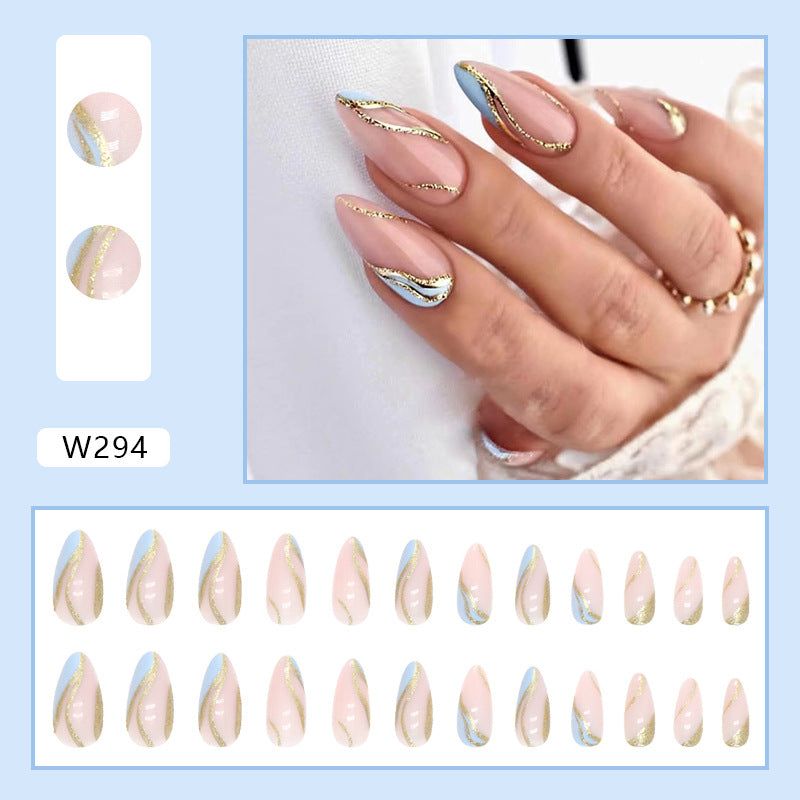 Wholesale Ripple Glitter Resin Nail Stickers