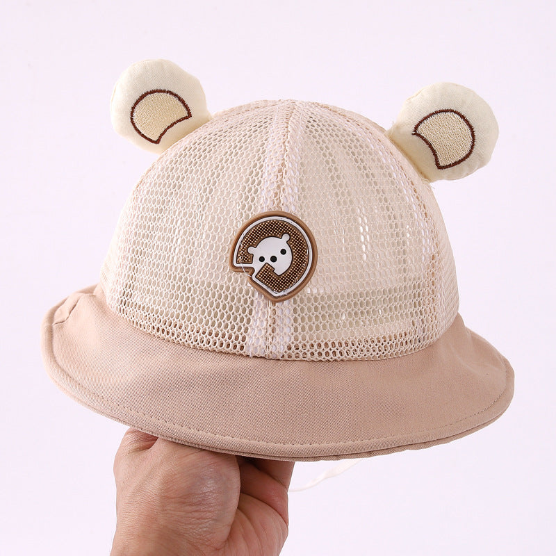 Wholesale Bear Ears Kids Cotton Bucket Hat