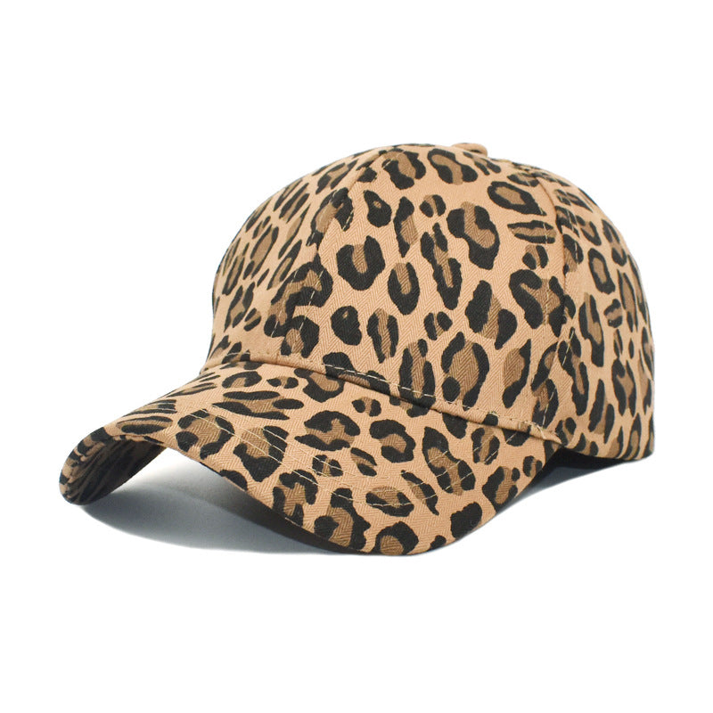 Wholesale Polyester Leopard-print Curved Brim Baseball Cap