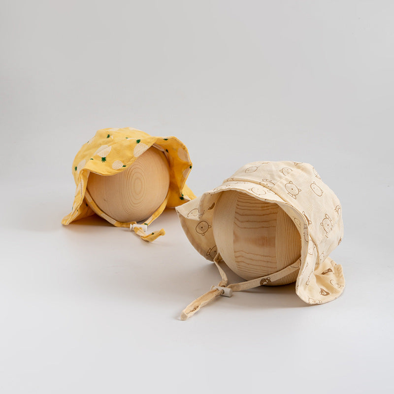 Wholesale Kids Sun Visor Printed Wool Bucket Hat