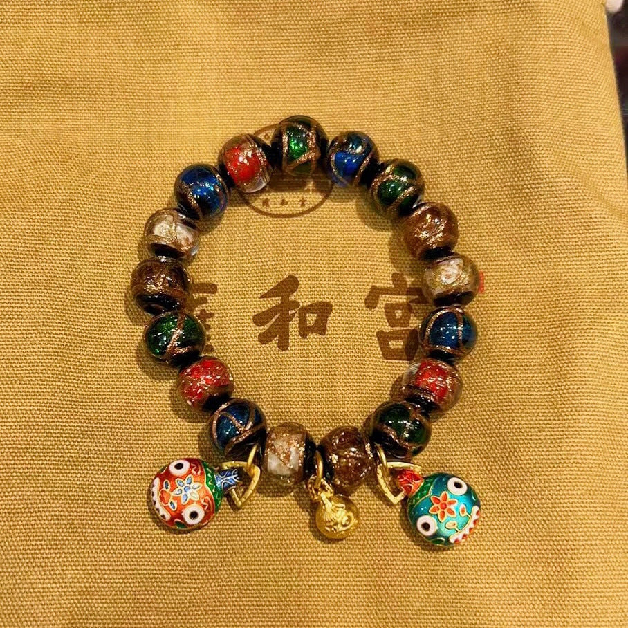 Wholesale Multicolored Treasure Tunjin Beast Glass Bracelet