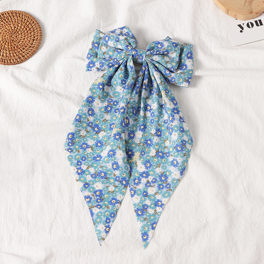 Wholesale Small Floral Ribbon Fabric Hair Clips