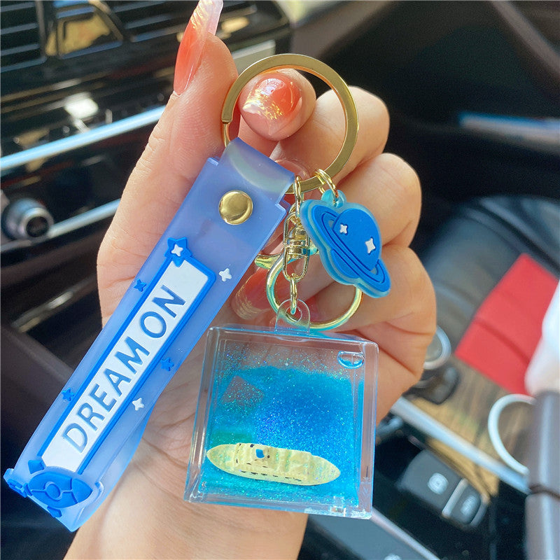 Llavero de botella flotante de crucero acrílico acrílico al por mayor