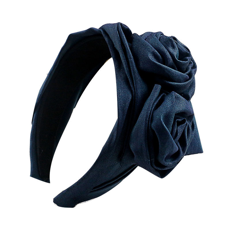 Wholesale Rose Double Flower Stereo Cloth Headband