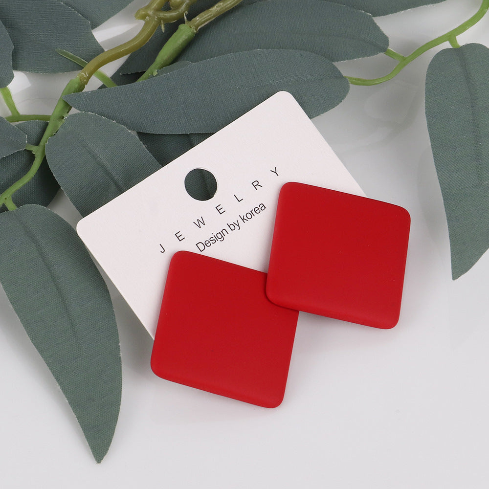 Wholesale Matte Colored Acrylic Earrings