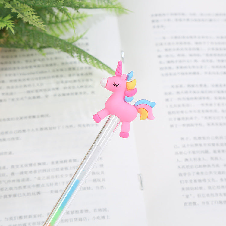 Resaltador de plástico de 6 colores de pony cisne de dibujos animados al por mayor