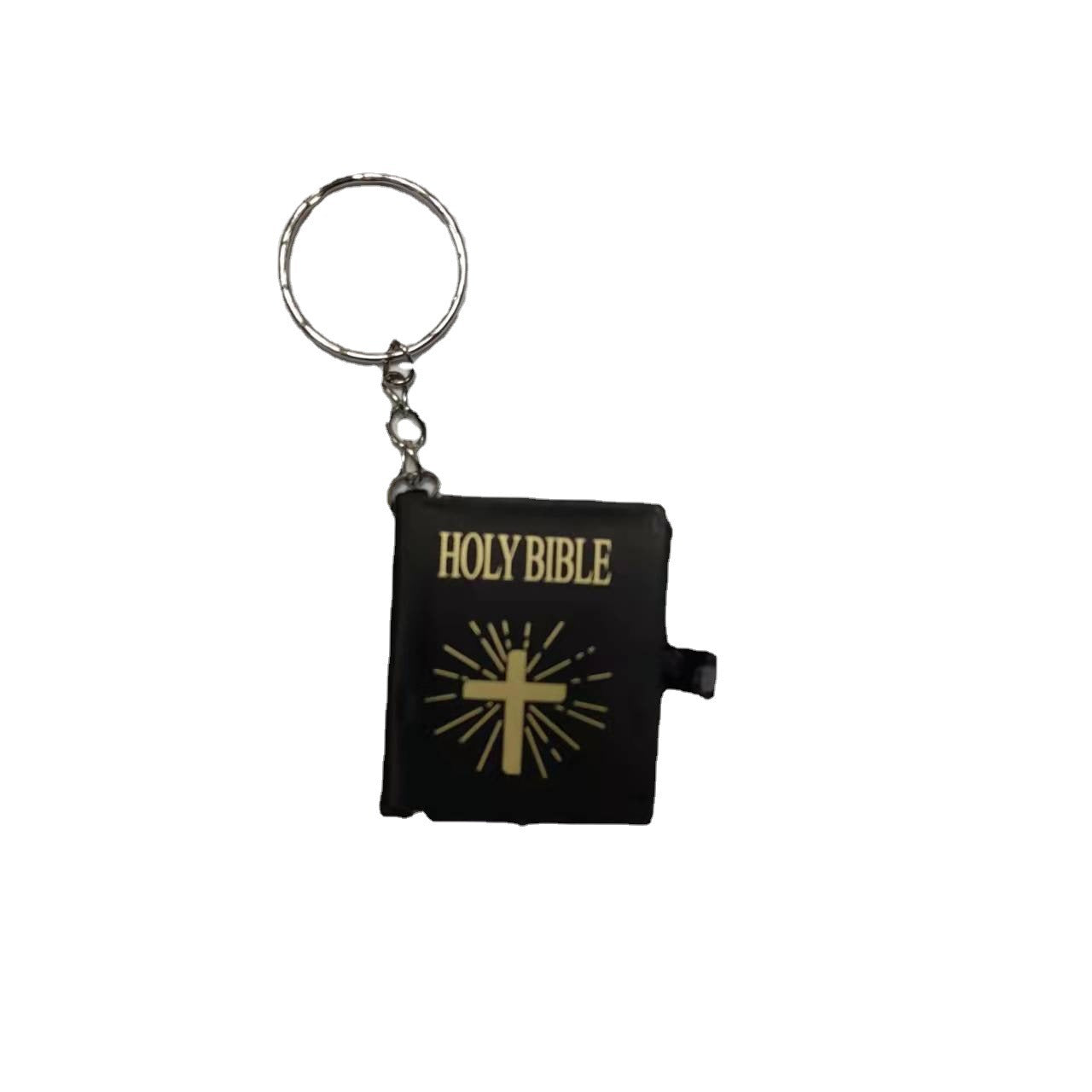 Wholesale Paper Mini Book English Cross Keychains