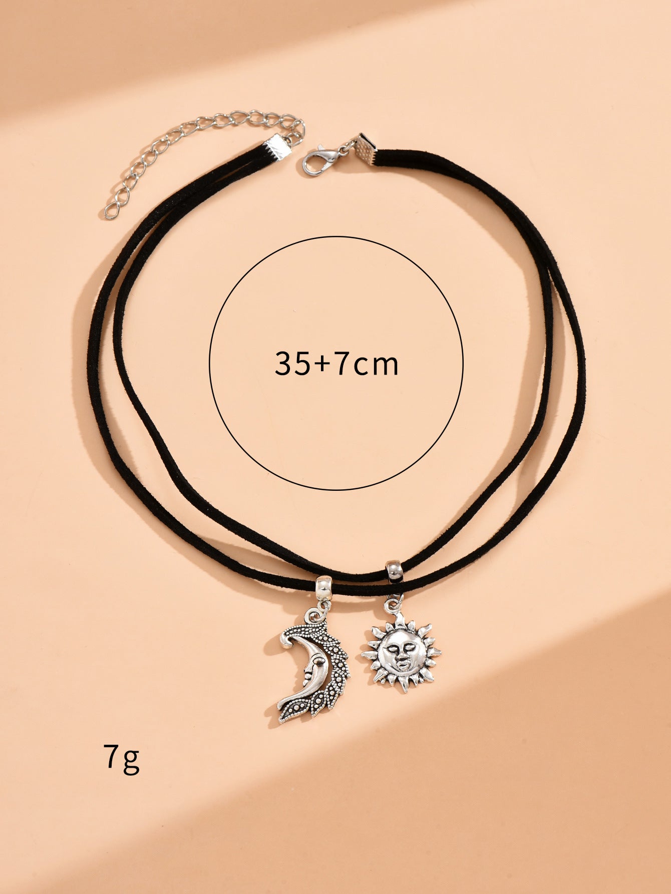 Wholesale Sun Moon Pendant Alloy Necklace