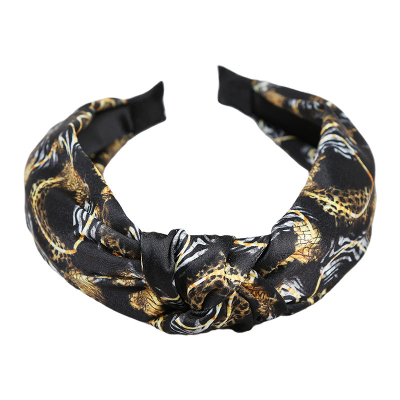 Diademas anudadas cruzadas de ala ancha de leopardo manchado al por mayor