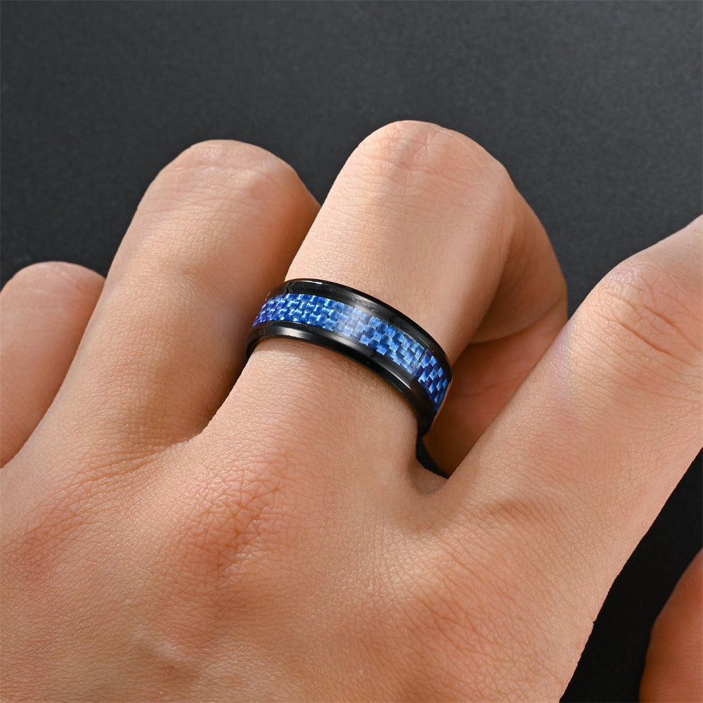 Wholesale Blue Stainless Steel Rings