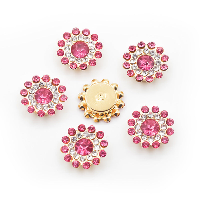 Wholesale 8/12mm 100PCS/PACK Round Three-layer Flower Plate Glass Beads