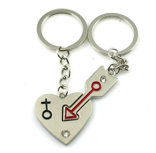 Wholesale Zinc Alloy Lovers Love Key Chains 10PCS