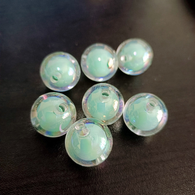 Venta al por mayor 200PCS 16MM Perlas de acrílico chapadas en color