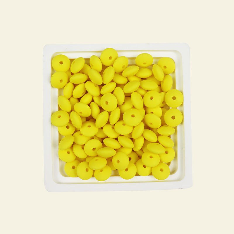 Wholesale Silicone Abacus Beads 12mm Silicone Flat Beads DIY Craft