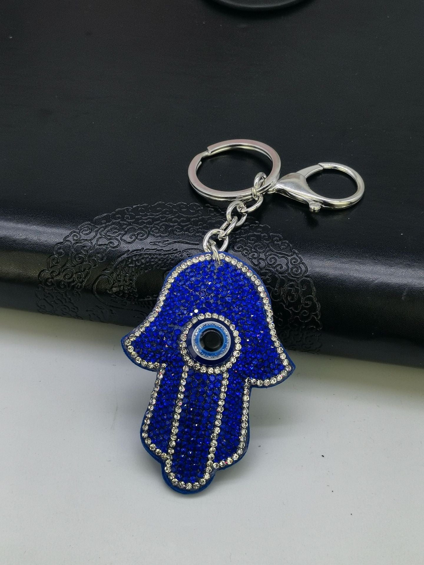 Venta al por mayor Rhinestone Diamante Mano de Patima Llavero