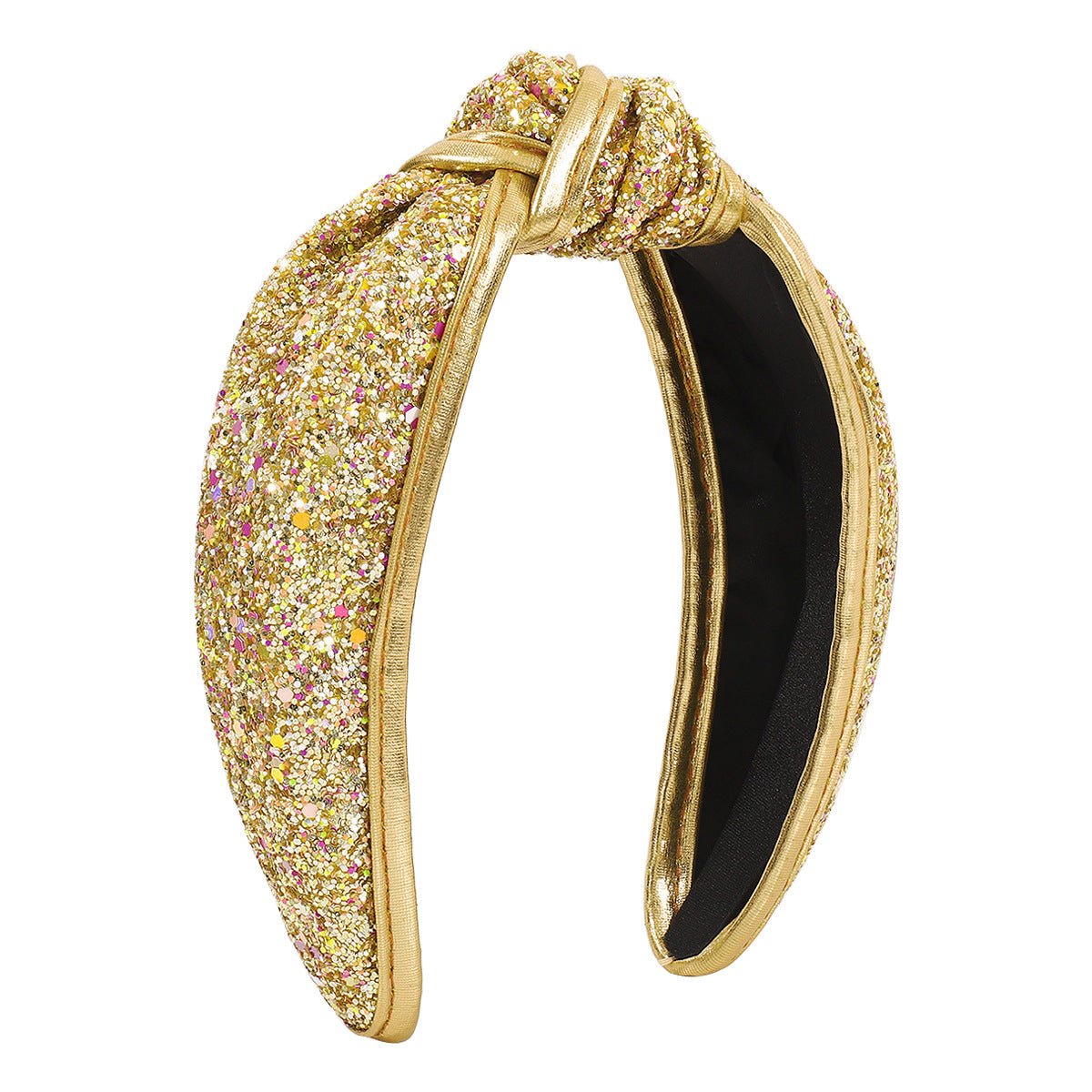 Diadema De Tela De Banda Ancha De Lentejuelas al por mayor