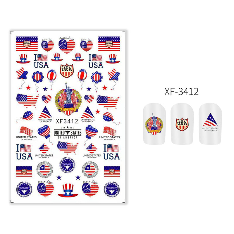 Wholesale Independence Day National Day Nail Sticker Set