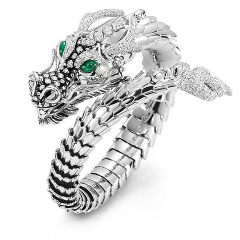 Wholesale Silver Plated Dragon Hip Hop Metal Rings