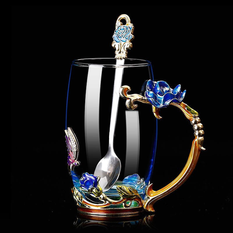 Wholesale Heat-resistant Glass Enamel Water Cup