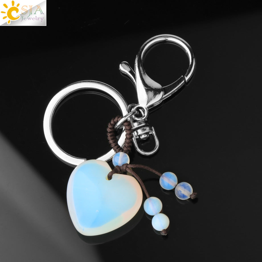 Wholesale Love Natural Crystal Keychain