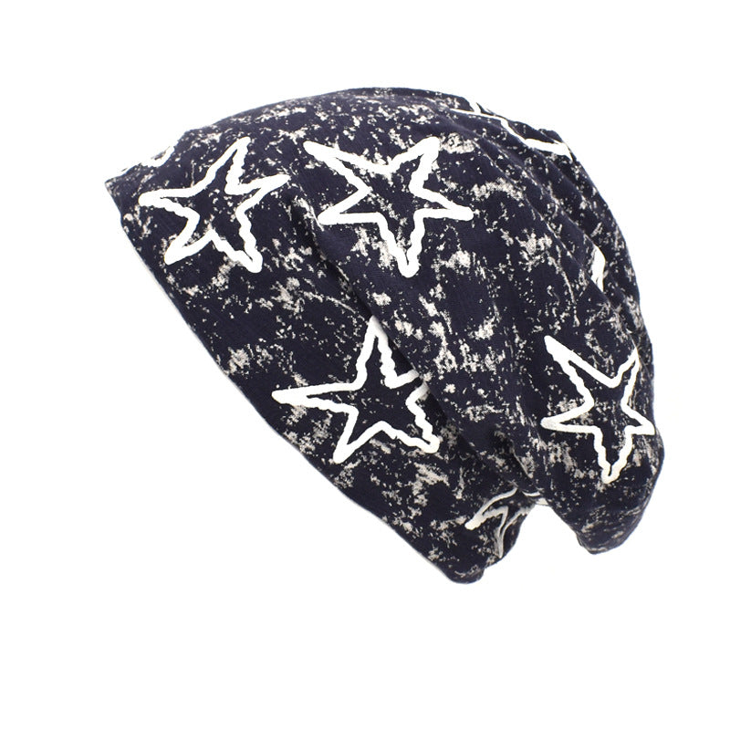 Wholesale Cotton Five-pointed Star Print Beanie
