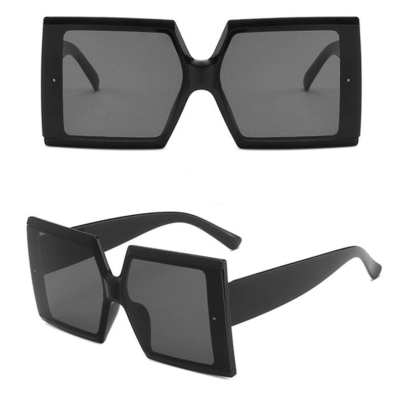 Wholesale PC Large Square Frame Sunscreen Ladies Sunglasses