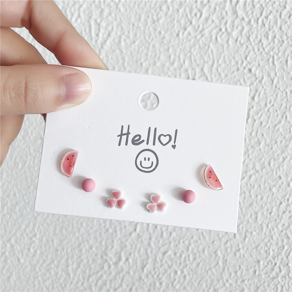 Juego De Pendientes De Aleación De Corazón De Pata al por mayor