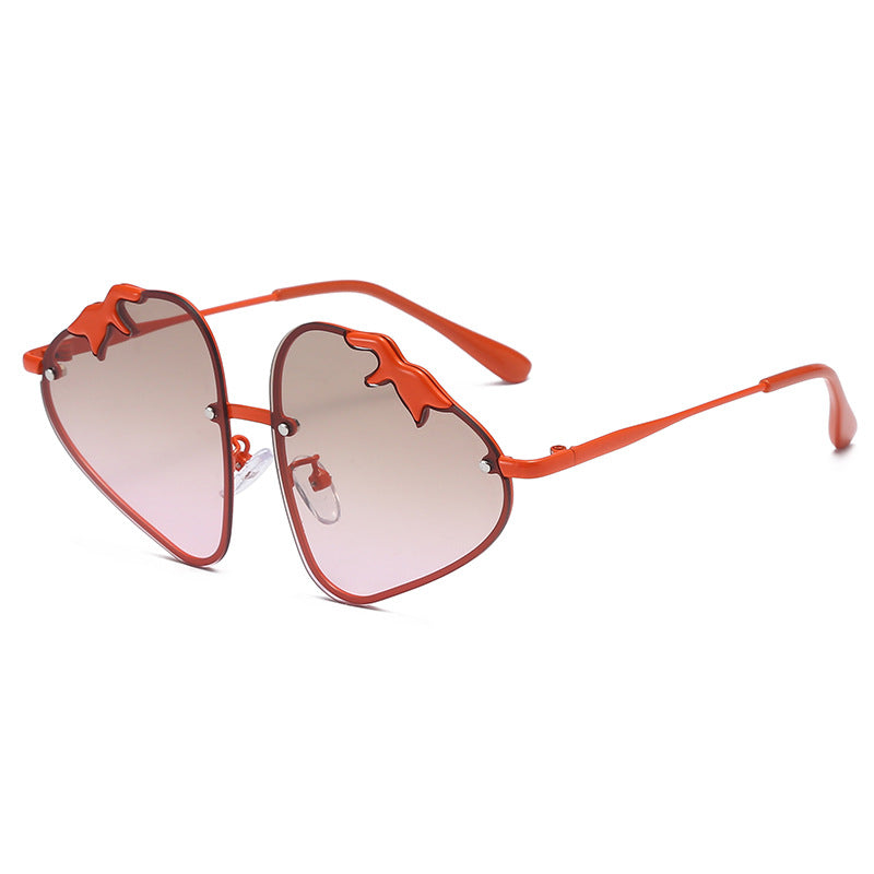 Wholesale Resin Cartoon Strawberry Sunglasses