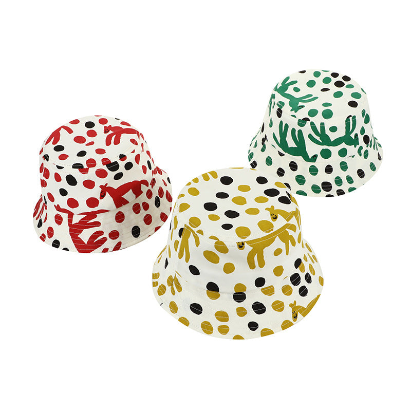 Venta al por mayor Sombrero de pescador de algodón con lunares para niños