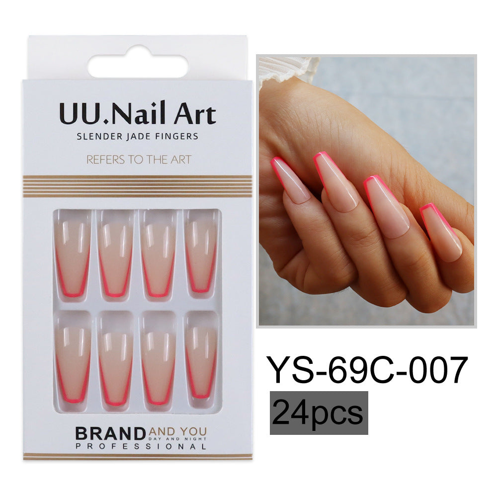 Parches de mejora de uñas extendidas de color sólido sólido de plástico al por mayor