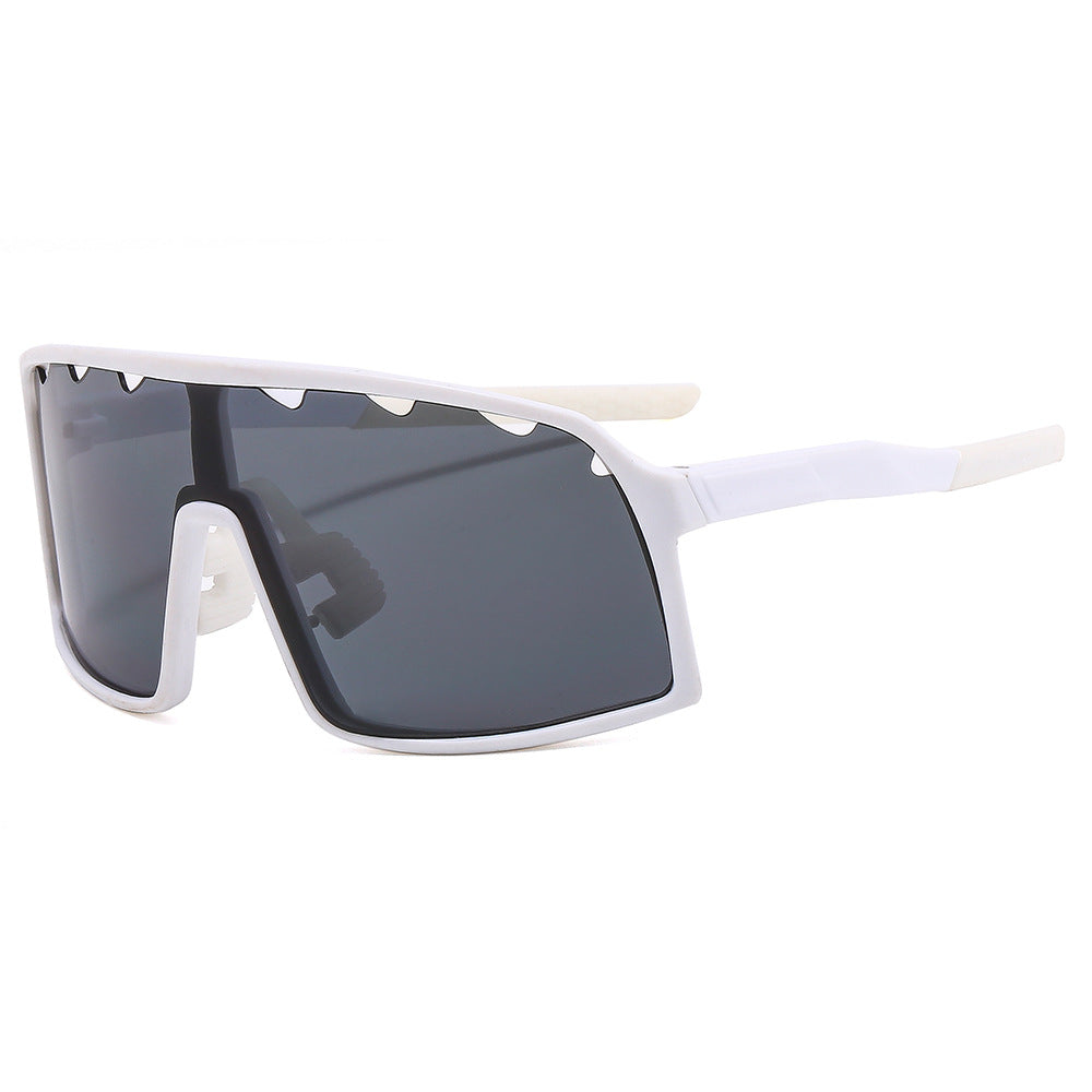 Wholesale Cycling Colorful Large Frame Conjoined PC Sunglasses