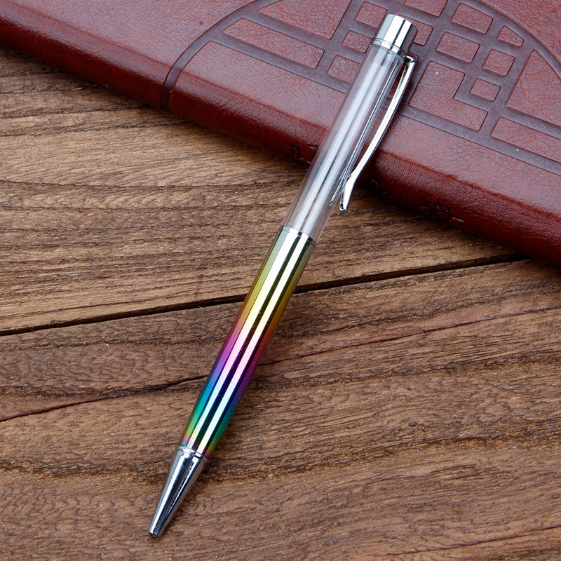 Wholesale Crystal Sequin Quicksand Into Oil Floating Handmade Empty Rod Diy Metal Ballpoint Pen