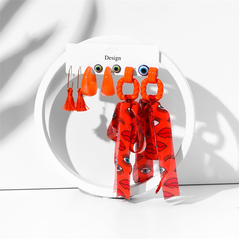 Conjunto de aretes de acrílico de color caramelo de joyería al por mayor