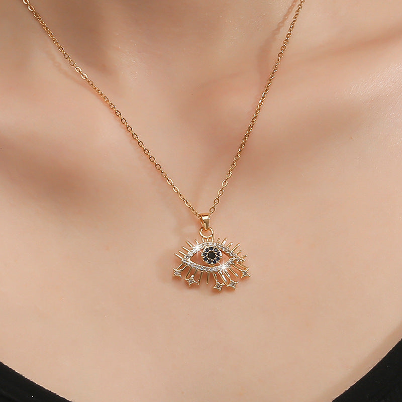 Collar Colgante De Ojo De Diablo De Cobre al por mayor