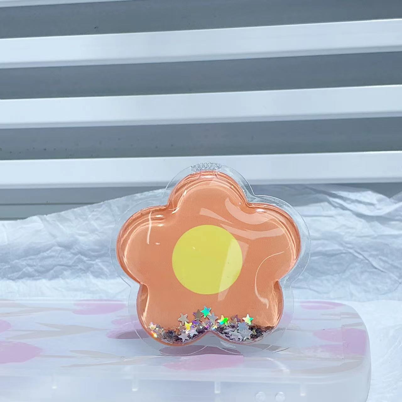 Wholesale Epoxy Quicksand Flower Telescopic Lazy Mobile Phone Holder