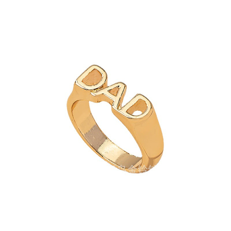 Wholesale Father's Day Alloy Letter Rings