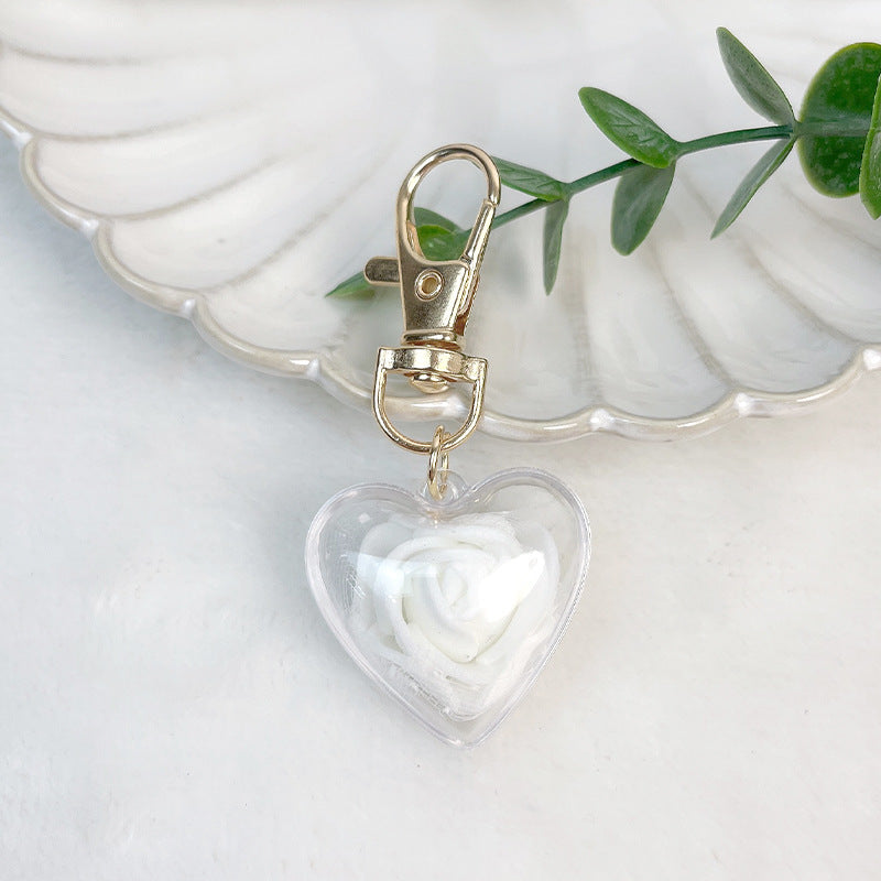 Wholesale Rose Preserved Flowers Acrylic Keychains