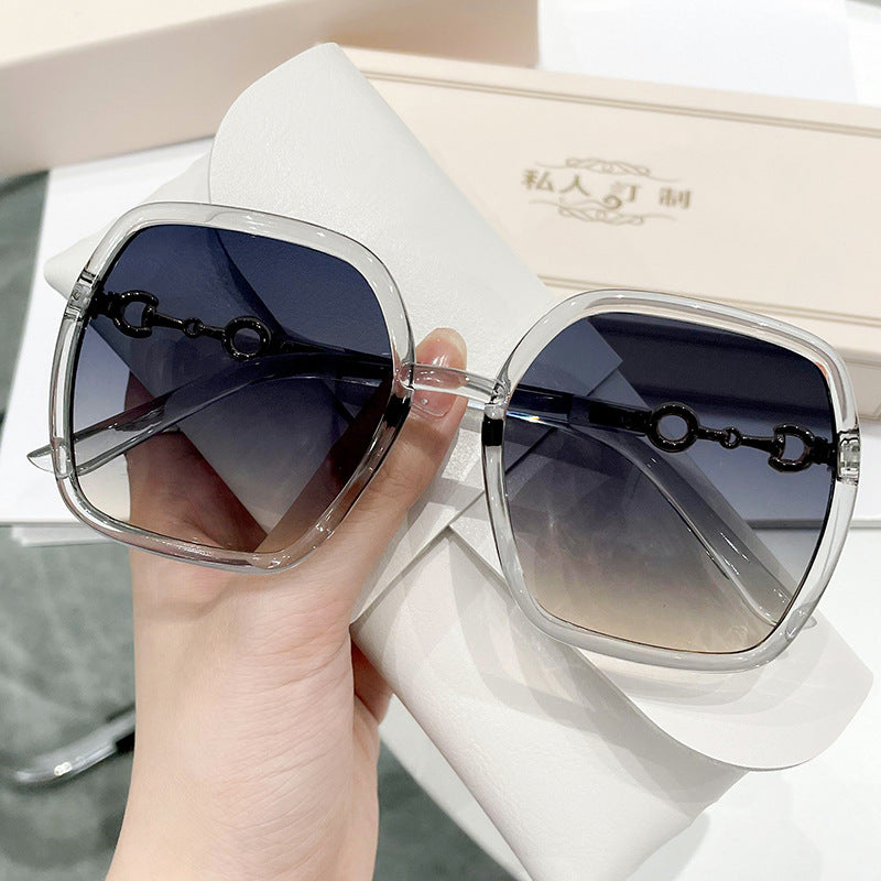 Wholesale PC Large Frame Sunglasses Fashion Gradient Women Sunglasses
