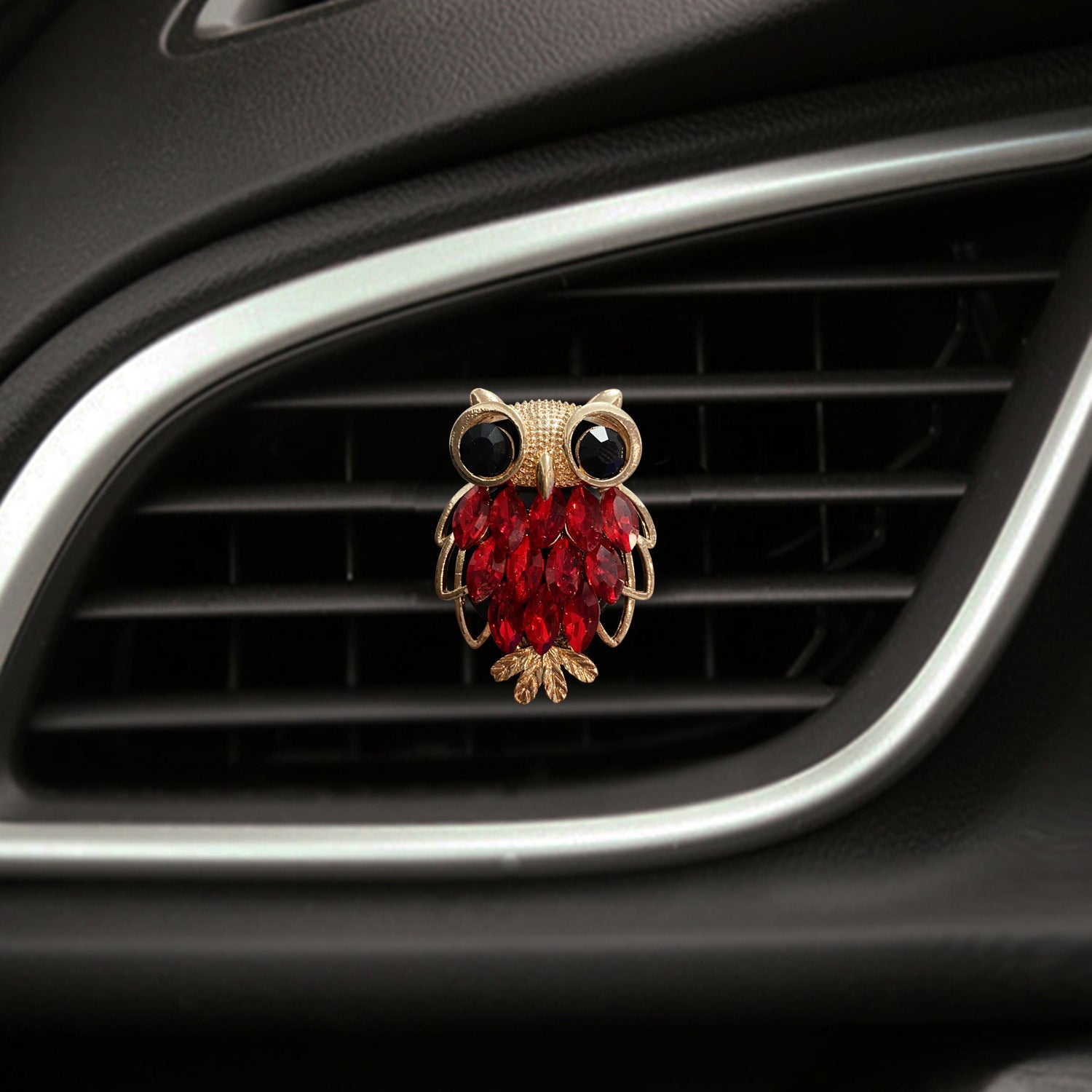 Wholesale Metal Rhinestone Owl Car Aroma Decoration Clip