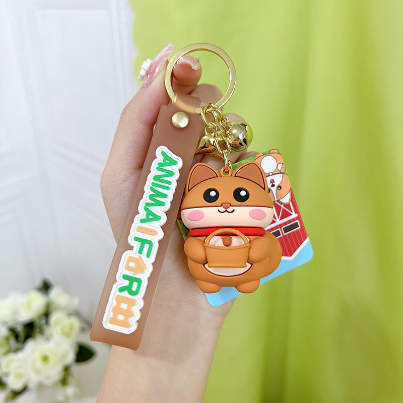 Wholesale PVC Animal Farm Cute Keychain
