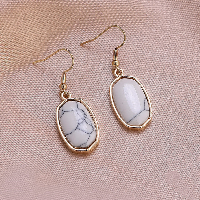 Wholesale Simple Marble Alloy Earrings