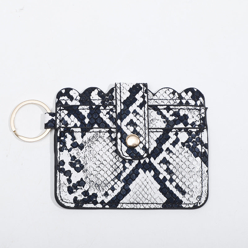 Llavero de la tarjeta de patrón de serpiente de cuerda al por mayor