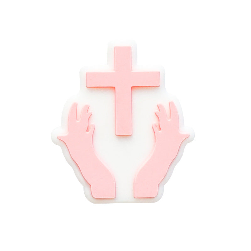 Venta al por mayor 10 piezas de cadena de chupete muerde cuentas de silicona