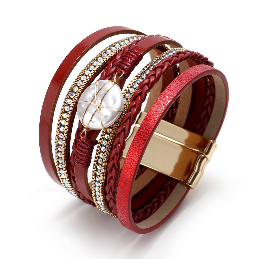 Wholesale Natural Shell Baroque Pearl Bracelet